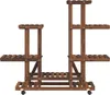 vidaXL Stojan na kvety s kolieskami 95x25x101 cm z Náhľad obrázku produktu 4