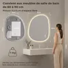 Miroir de salle de bain éclairé S'AFIELINA, 70x90 cm, Voir les images du produit 3