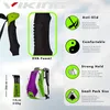 Marketing image showcasing Viking trekking poles and a backpack with feature callouts. Náhled obrázku produktu