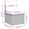 vidaXL Canapé de jardin sans accoudoirs avec coussins Voir les images du produit 9