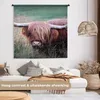 MuchoWow® Wandteppich Wandbehang Schottisches Hochlandrind Produktbild-Vorschau 2
