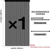 Unyqoos® Metalen draad gordijn, 100 x 200 cm, zilver – Productafbeelding-voorbeeld 6