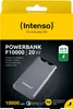 The image shows the packaging of a power bank. Voir les images du produit