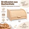 BAS Brotkasten aus Buchenholz Natur Groß  40 x 29 x 18 cm – Produktbild-Vorschau 2