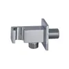 A close-up side view of a chrome shower holder with threaded connections. Produktbild-Vorschau
