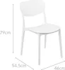 5 five simply smart - białe plastikowe krzesła "Plasta" z Podgląd zdjęcia produktu 2