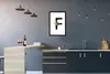 MuchoWow® MuchoWow® Gerahmtes Poster Buchstabe F - Schwarz Produktbild-Vorschau 2