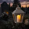 LED Mini Kerze/Grabkerze - flackernd - H: 10cm, D: 5cm - Timer + Sensor - bis 750h - weiß Produktbild-Vorschau