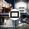 Collage of images showing LED floodlights in various applications: construction, garage, and under a car. Náhled obrázku produktu