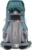 Back view of a green and gray rucksack. Produktbild-Vorschau