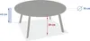 A diagram showing the dimensions of a round garden side table. Podgląd zdjęcia produktu