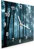 Wanduhr aus Glas mit Motiv Nebeliger Wald- 30 x 30 cm - Produktbild-Vorschau 2