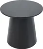 A black round side table with a tapered base, shown against a white background. Náhľad obrázku produktu