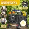 TRESKO® Bollerwagen faltbar 300L mit Bremse Schwarz | Produktbild-Vorschau 3