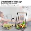 YARDIN Obstkorb 2 Stöckig Obstkorb Rack Produktbild-Vorschau 3