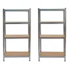 Two identical metal shelving units are shown against a white background. Náhled obrázku produktu