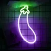 Aubergine Leuchtreklame LED Neonlicht USB Nachtlicht Produktbild-Vorschau 3