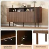 Merax Sideboard mit 3 Wellentüren und Massivholzbeine, Produktbild-Vorschau 6
