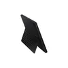 A black tablet case is shown standing up against a white background. Produktbild-Vorschau