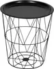 Aufbewahrung Box mit Deckel Metall schwarz 37 cm Produktbild-Vorschau 1
