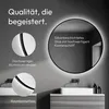 LED Wandspiegel 100 cm, matt schwarz, Alurahmen, Licht Produktbild-Vorschau 2