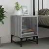 vidaXL Nachttisch mit Glastür Grau Sonoma 35x37x50 cm Produktbild-Vorschau 3