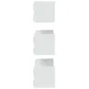 Three white wall shelves are stacked vertically against a white background. Náhled obrázku produktu