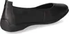 A side view of a black leather ballet flat shoe. Anteprima dell’immagine prodotto