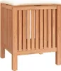 vidaXL Sgabello da bagno 40,5x40x52 cm in legno massiccio Anteprima dell’immagine prodotto 1