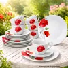 Mona 18-częściowy zestaw do kawy porcelanowy z motywem Podgląd zdjęcia produktu 6