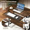 COSTWAY Schreibtisch mit Rollen, Tastaturablage, Produktbild-Vorschau 11