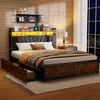 INONEFT Polsterbett 180x200cm mit USB und Steckdosen, 4 Produktbild-Vorschau 9
