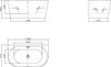 Halb freistehende Badewanne - 175L - 130 x 71,5 x 58 cm - Produktbild-Vorschau 7