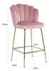 Casa Padrino Luxus Barstuhl Rosa / Gold 51 x 61 x H. 113 cm Produktbild-Vorschau 5