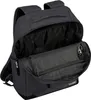 A close-up view of the interior of an open black backpack. Produktbild-Vorschau