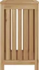 A close-up, front view of a wooden laundry hamper. Náhled obrázku produktu