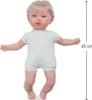 Puppe Alina Mädchen 45 cm mit Haare Schlafaugen & Schnuller Puppenkleidung Spielzeug Geschenk Produktbild-Vorschau