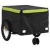 vidaXL Przyczepka rowerowa czarno-zielona 45 kg żelazko Podgląd zdjęcia produktu 4
