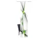 A dark gray chair is placed in front of a tall, narrow panel with a digital print of abstract green and white lines. Produktbild-Vorschau