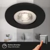 Conjunto de 4 focos LED empotrables, color negro mate, Vista previa de la imagen del producto 4