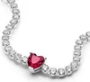Pandora Armband 20cm, Tennisarmband mit funkelndem rotem Produktbild-Vorschau 3
