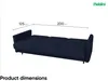 MEBLINI Sofa mit Schlaffunktion - Schlafcouch Ausziehbar - Produktbild-Vorschau 7