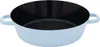A light blue baking pan with a black interior is shown against a white background. Voir les images du produit