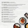 A collage showing a list of features for a rice cooker, accompanied by images of food and the product itself. Podgląd zdjęcia produktu