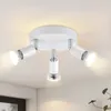 ZMH Deckenstrahler LED GU10 Rund 3 Flammig Mattweiß 350° Produktbild-Vorschau 1