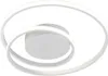 A white, modern ceiling light with two intertwined spiral-shaped arms, mounted on a white circular base. Anteprima dell’immagine prodotto
