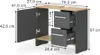 Waschbeckenunterschrank Vicco Karli Anthrazit 70.2 x 57 cm Produktbild-Vorschau 2
