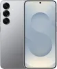 A silver Samsung Galaxy S25 smartphone is shown from the back and front. Produktbild-Vorschau