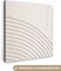 MuchoWow® - Leinwandbilder - Kunst - Weiß - Linien - Produktbild-Vorschau 1