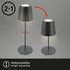 Lampada da tavolo Briloner a batteria, touch, regolabile in Anteprima dell’immagine prodotto 5